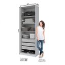 Ver imagem 3 de Guarda-Roupa Modulado 2 Portas 3 Gavetas Exclusive Henn