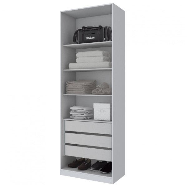 Guarda-Roupa Modulado 2 Portas 3 Gavetas Exclusive Henn - 2