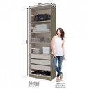 Ver imagem 2 de Guarda-Roupa Modulado com Espelho 2 Portas 3 Gavetas Exclusive Móveis Henn