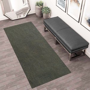 Tapete Passadeira Sisal Sintético 70x200cm Antiderrapante Verde