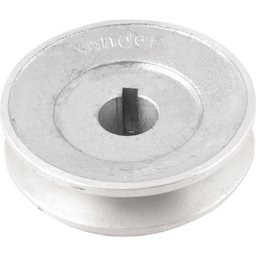 Polia Alumínio 1 Canal Perfil a 80mm com Furo 19mm - Vonder - 2
