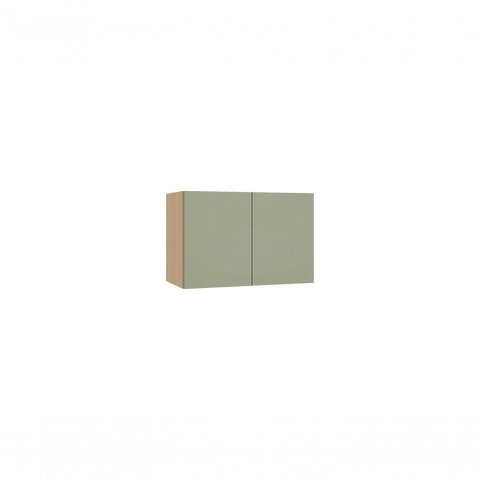Armário Aéreo Domus 60cm 2 Portas MDF Porta de Bater Verde Luciane Móveis