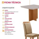 Ver imagem 5 de Mesa de Jantar Olimpia 4 Lugares MDF Vidro Serigrafado Off White 90cm Moderna
