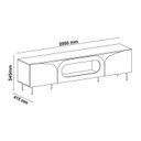Ver imagem 4 de Rack para TV 85" com 2 Mt Vidro Reflecta e Luz de LED Fiori Cinamomo c/Off White