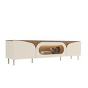 Ver imagem 3 de Rack para TV 85" com 2 Mt Vidro Reflecta e Luz de LED Fiori Cinamomo c/Off White