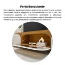 Ver mais imagens de Rack para TV 85" com 2 Mt Vidro Reflecta e Luz de LED Fiori Cinamomo c/Off White