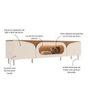 Ver imagem 6 de Rack para TV 85" com 2 Mt Vidro Reflecta e Luz de LED Fiori Cinamomo c/Off White