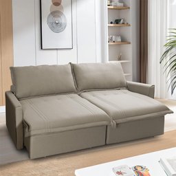Sofá Cama Baú Ravello sem Caixa 2,26m Linho 3 Lugares - 1