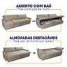 Sofá Cama Baú Ravello sem Caixa 2,26m Linho 3 Lugares - 5