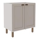 Ver imagem 5 de Armário de Cozinha Completa Iluminata 2,80m 8 Peças Branco/fendi - Genialflex