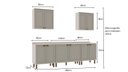 Ver imagem 2 de Armário de Cozinha Completa Iluminata 2,80m 8 Peças Branco/fendi - Genialflex