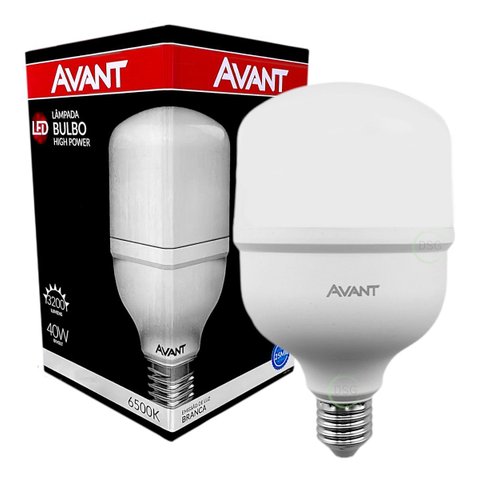 Kit 5 Lâmpada 40w Alta Potência Branco Frio 6500k E27 Avant