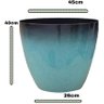 Vaso para Plantas Grande Decorativo Sala Jardim Alto Brilho (liso/azul) - 2