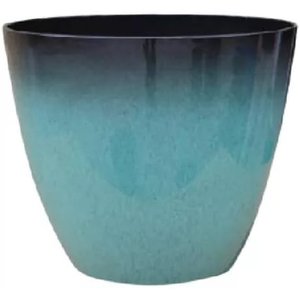 Vaso para Plantas Grande Decorativo Sala Jardim Alto Brilho (liso/azul)