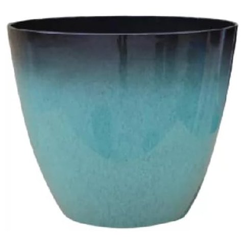 Vaso para Plantas Grande Decorativo Sala Jardim Alto Brilho (liso/azul)