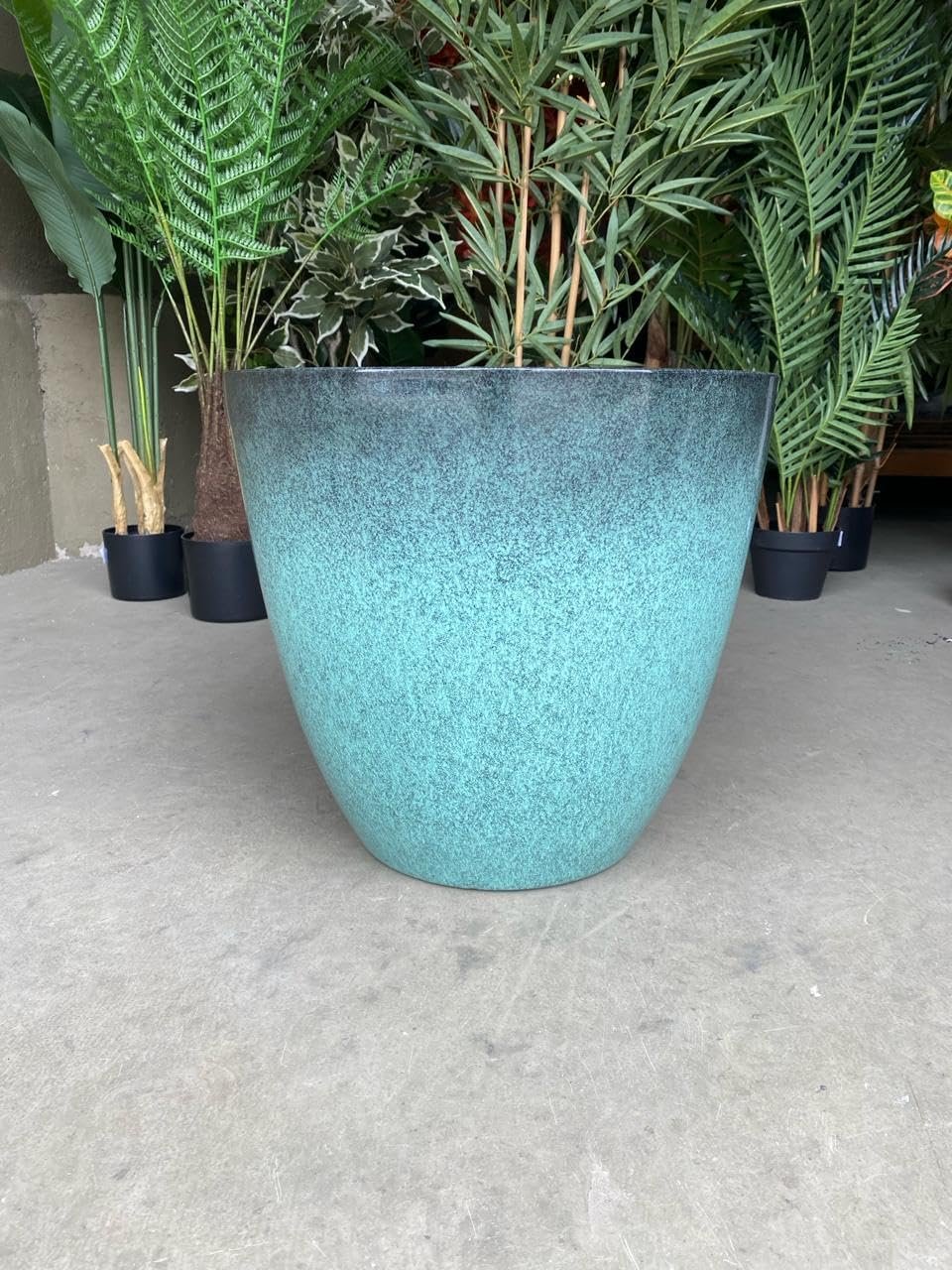 Vaso para Plantas Grande Decorativo Sala Jardim Alto Brilho (liso/azul) - 3