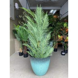 Vaso para Plantas Grande Decorativo Sala Jardim Alto Brilho (liso/azul) - 6