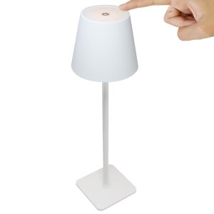 Luminária Abajur Mesa Led Touch Dimerizável S/ Fio Portátil Branco