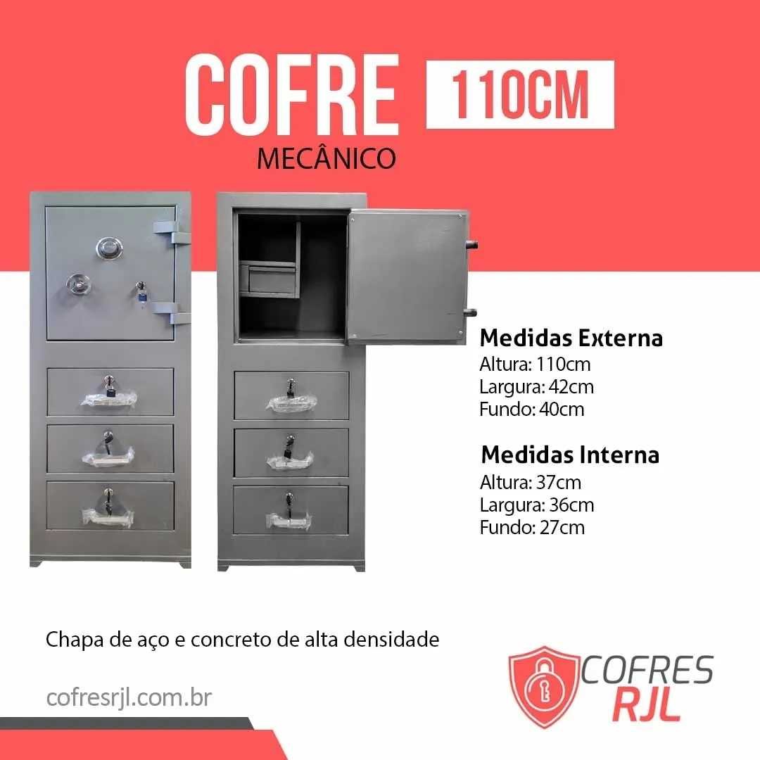 Cofre Boca de Lobo 110cm com Gavetas - Rjl110 Cofres Rjl - 3