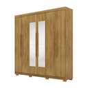 Ver imagem 3 de Guarda-roupa Casal Bahamas 6 Portas 2 Gavetas com Espelho Nature - Pnr Móveis