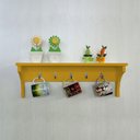 Ver imagem 6 de Cabideiro Prateleira Porta Utensílios de Cozinha Mochilas Bolsas Amarelo Laca