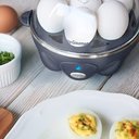 Ver mais imagens de Elite Gourmet Cozedor de Ovos Rápido, 7 Ovos com Bandeja de Pocher, Azul