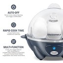Ver imagem 4 de Elite Gourmet Cozedor de Ovos Rápido, 7 Ovos com Bandeja de Pocher, Azul