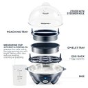 Ver imagem 3 de Elite Gourmet Cozedor de Ovos Rápido, 7 Ovos com Bandeja de Pocher, Azul