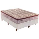 Ver imagem 1 de Cama Box King: Colchão Molas Paropas MasterPocket Ensacadas Esplêndido + Base CRC Courano Branco(