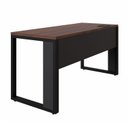 Ver imagem 6 de Mesa Plataforma Individual com Caixa de Tomadas Pés Metal 120cm Industrial Executive Louro Preto E Preto