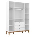 Ver imagem 5 de Berço Americano e Guarda Roupa Unique 4 Portas Branco Soft Eco Wood com Colchão Ortobom - Matic