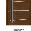 Ver imagem 3 de Porta de Alumínio Pivotante Lambri 215cm x 105cm Friso e Puxador de 80cm Lucasa Ideale Marrom