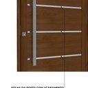 Ver imagem 5 de Porta de Alumínio Pivotante Lambri 215cm x 105cm Friso e Puxador de 80cm Lucasa Ideale Marrom