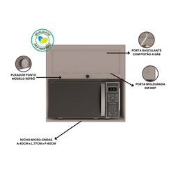 Armário Aéreo Olivia para Micro Ondas - 3
