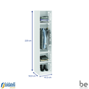 Ver imagem 2 de Melfi sem Apoio Guarda-roupas Modulado 1 Porta C/cabideiro 1003 Free Branco e Grafite - Be Mobiliári