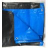Lona Multiuso Impermeável Cargas Camping em Polietileno Azul/Preto 300 Micras - 10x7,5 - 2