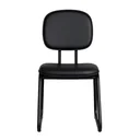 Ver imagem 5 de Cadeira Secretária Trapézio – Corino Preto