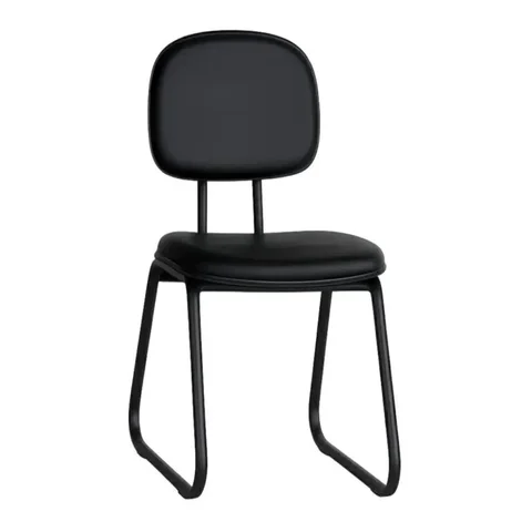 Cadeira Secretária Trapézio – Corino Preto