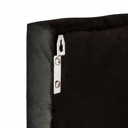 Cabeceira Painel Riscada Estofada para Cama de Casal 1,40 - Preto - 4