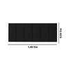 Cabeceira Painel Riscada Estofada para Cama de Casal 1,40 - Preto - 3