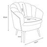 Kit 2 Poltronas Pétala Luxo Pés Dourado Veludo Bege para Lash Designer Bz Home Decor - 5