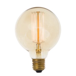 Kit 8 Lâmpada Filamento de Carbono Poptem G95 40w 110v 13cm Decorativa Transparente