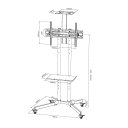 Ver imagem 2 de Pedestal Móvel Tv 32 a 65 Suporte com Rodízios Ped-4265-pr Multivisão