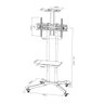 Pedestal Móvel Tv 32 a 65 Suporte com Rodízios Ped-4265-pr Multivisão - 2