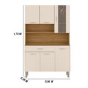 Ver imagem 2 de Armário de Cozinha Compacta Mdf 6 Portas Paris Plus - Freijó/soft