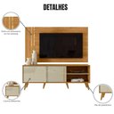 Ver imagem 2 de Rack com Painel para TV até 60 Polegadas Cronos 160cm MDP Cumaru Opala Madetec Móveis