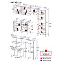Ver imagem 4 de Armário de Cozinha Compacta Modulada com Torre Quente e Gabinete para Pia Paris Multimóveis MP2228