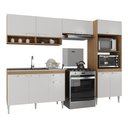 Ver imagem 2 de Armário de Cozinha Compacta Modulada com Torre Quente e Gabinete para Pia Paris Multimóveis MP2228