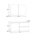 Ver imagem 2 de Conjunto para Banheiro Helena 90 Suspenso Espelheira com Cuba Stella Fabribam Nude