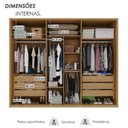 Ver imagem 5 de Guarda Roupa 6 Portas Reflecta 6 Gavetas Estrutura 100% MDF Lizz